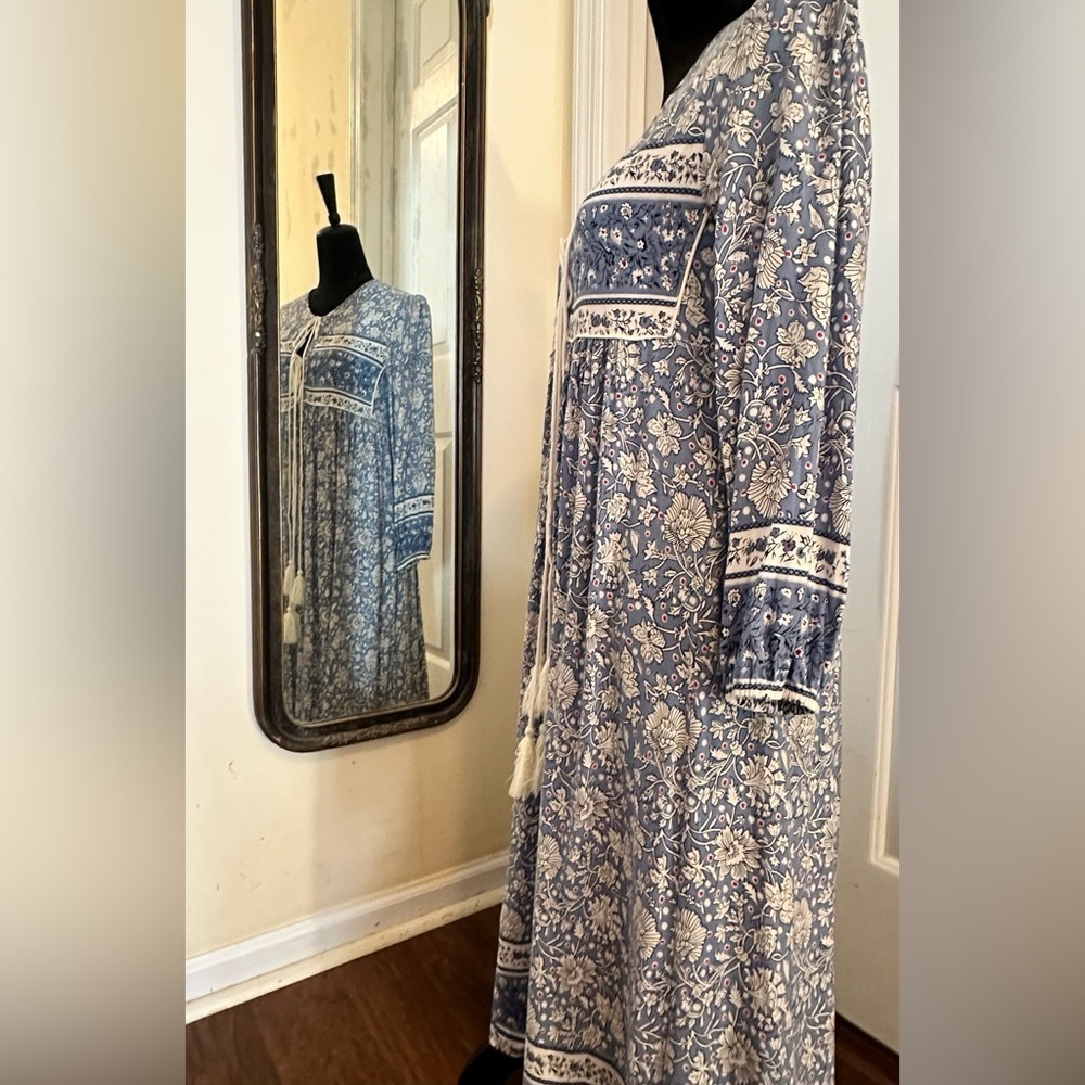 R. Vivimos Bohemian V-Neck Midi Dress - Picture 5 of 8